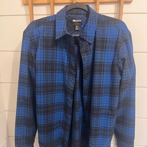 Outdoor Research Blue and Black Flannel M